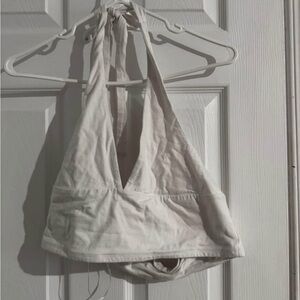 White Halter Top